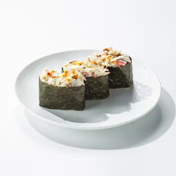 Гунканы с крабом и соусом васаби (3 шт.)