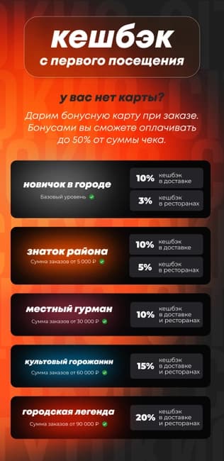 Баннер программмы лояльности ТОКИО-CITY