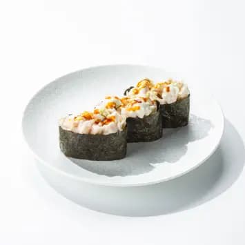 Гунканы с креветкой и соусом васаби (3 шт.)
